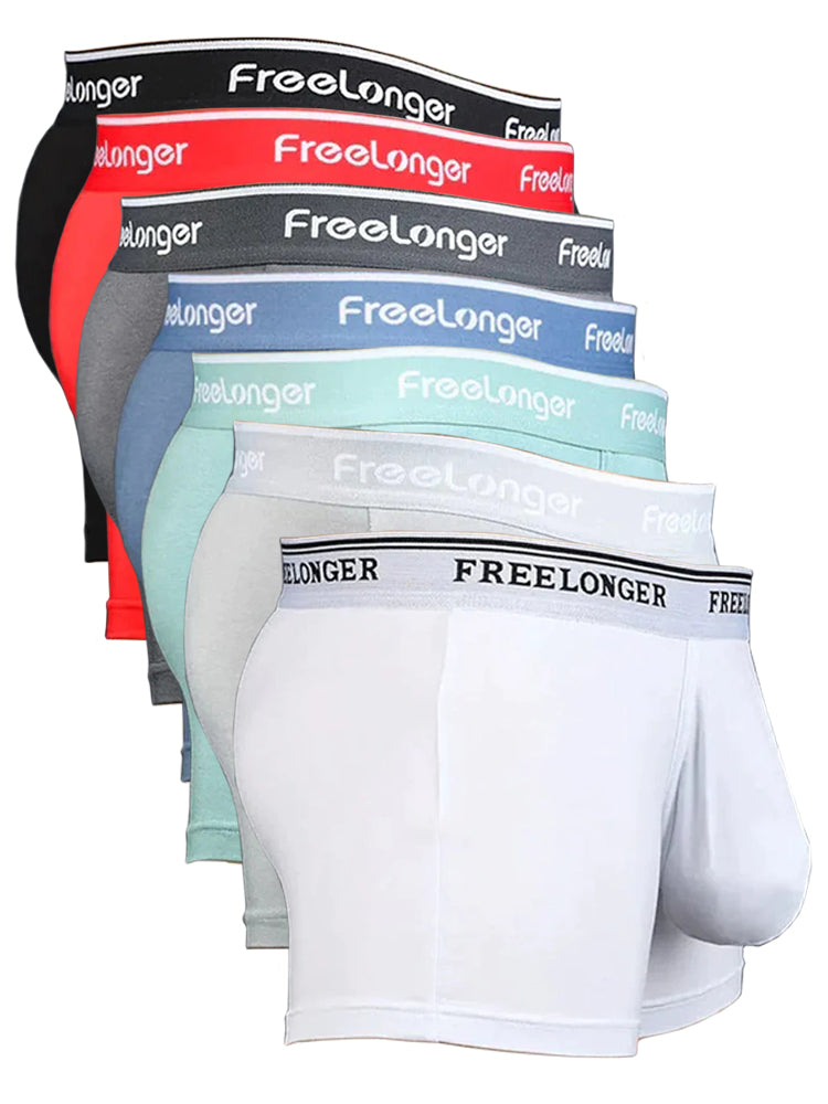 FreeLonger Men's Comfy Separate Support Pouch Trunks