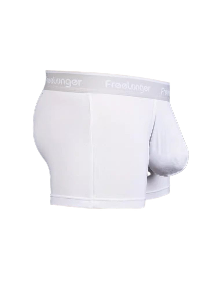 FreeLonger Men's Comfy Separate Support Pouch Trunks