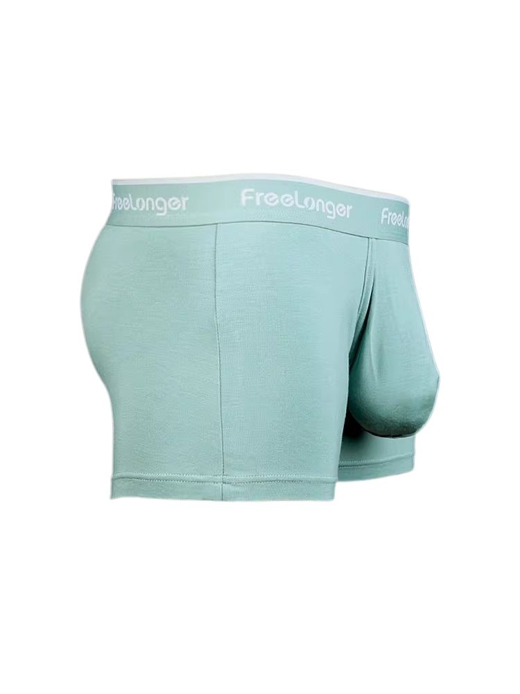 FreeLonger Men's Comfy Separate Support Pouch Trunks