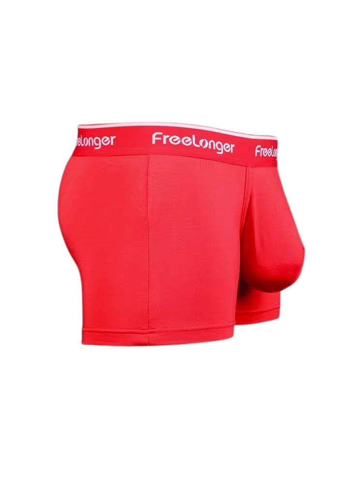 FreeLonger Men's Comfy Separate Support Pouch Trunks