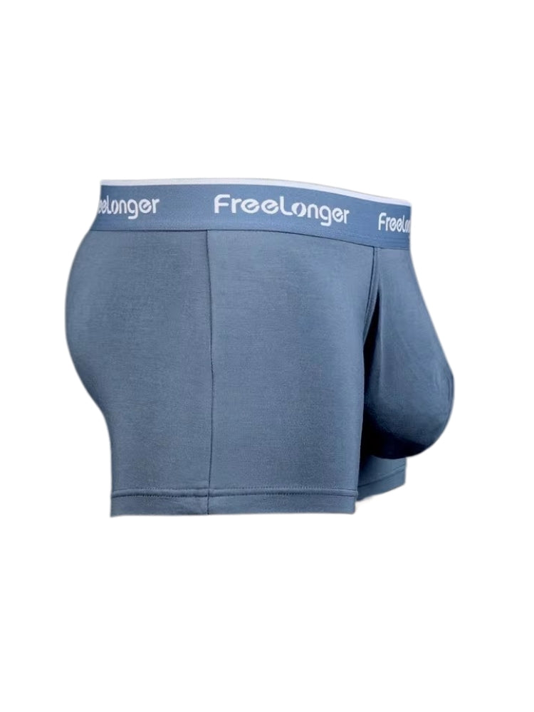 FreeLonger Men's Comfy Separate Support Pouch Trunks