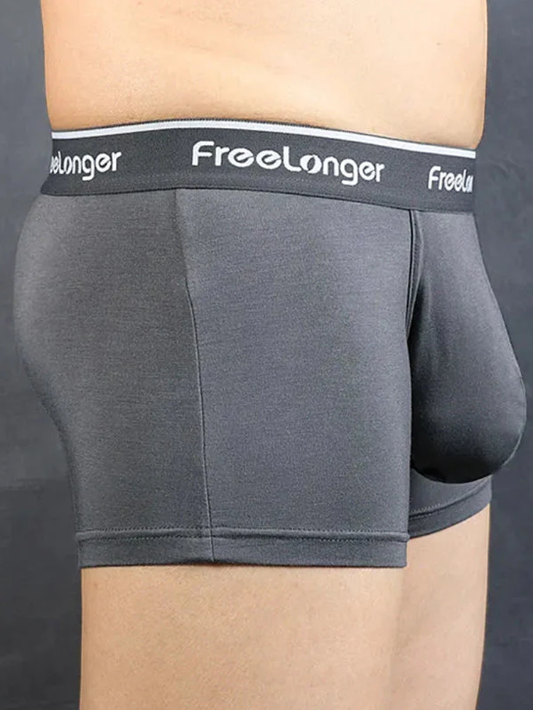 FreeLonger Men's Comfy Separate Support Pouch Trunks