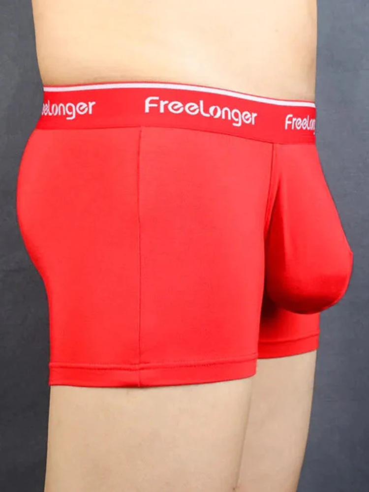 FreeLonger Men's Comfy Separate Support Pouch Trunks