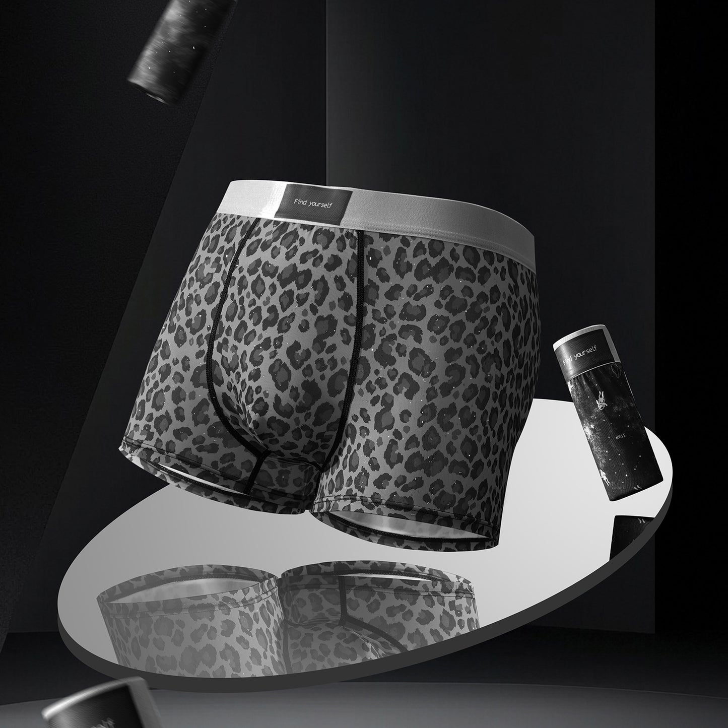 Men's Ice Silk Leopard Print Trunks
