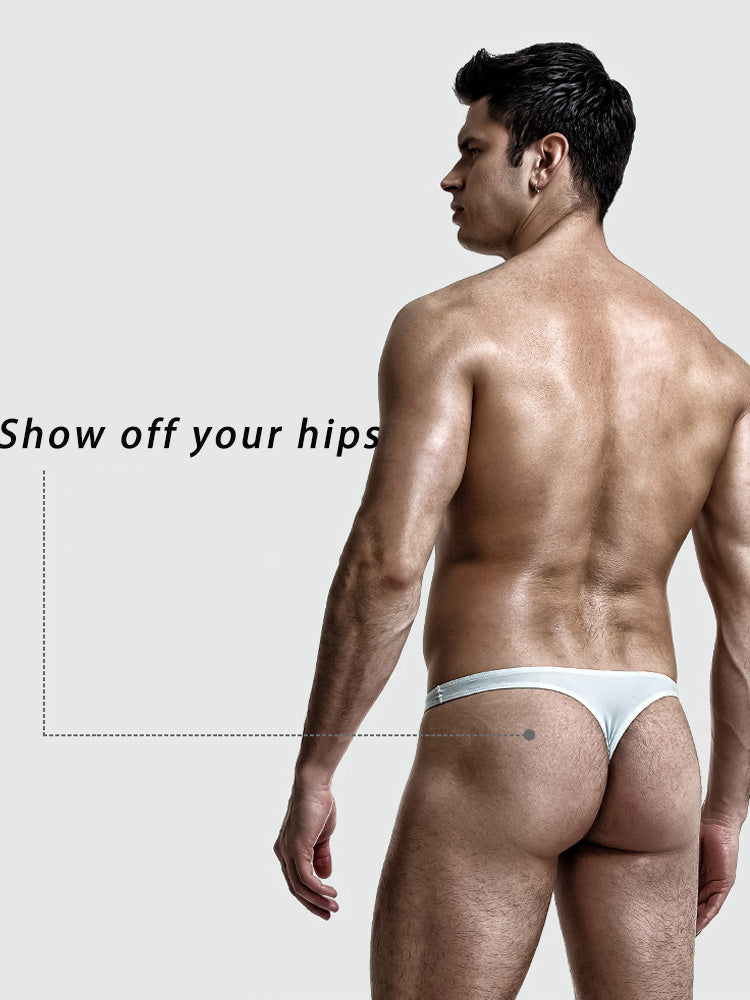 4 Pack Men’s Ice Silk Low-Rise Lightweight Breathable Support Thongs