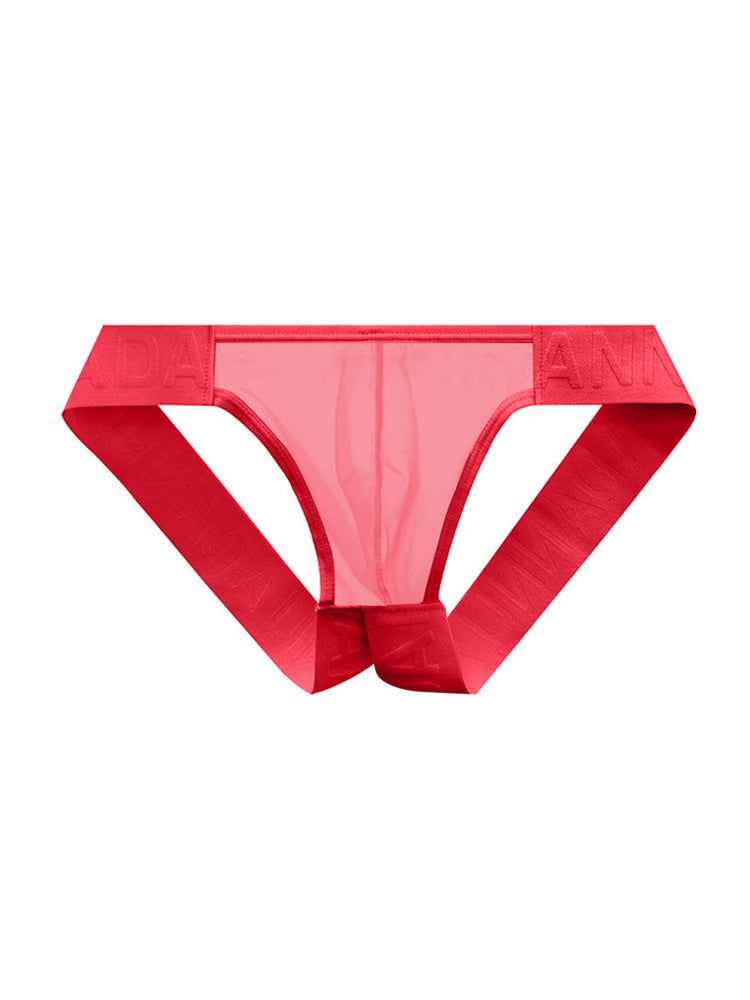 2 Pack Men's No-Waistband Jockstrap with Textured Pattern