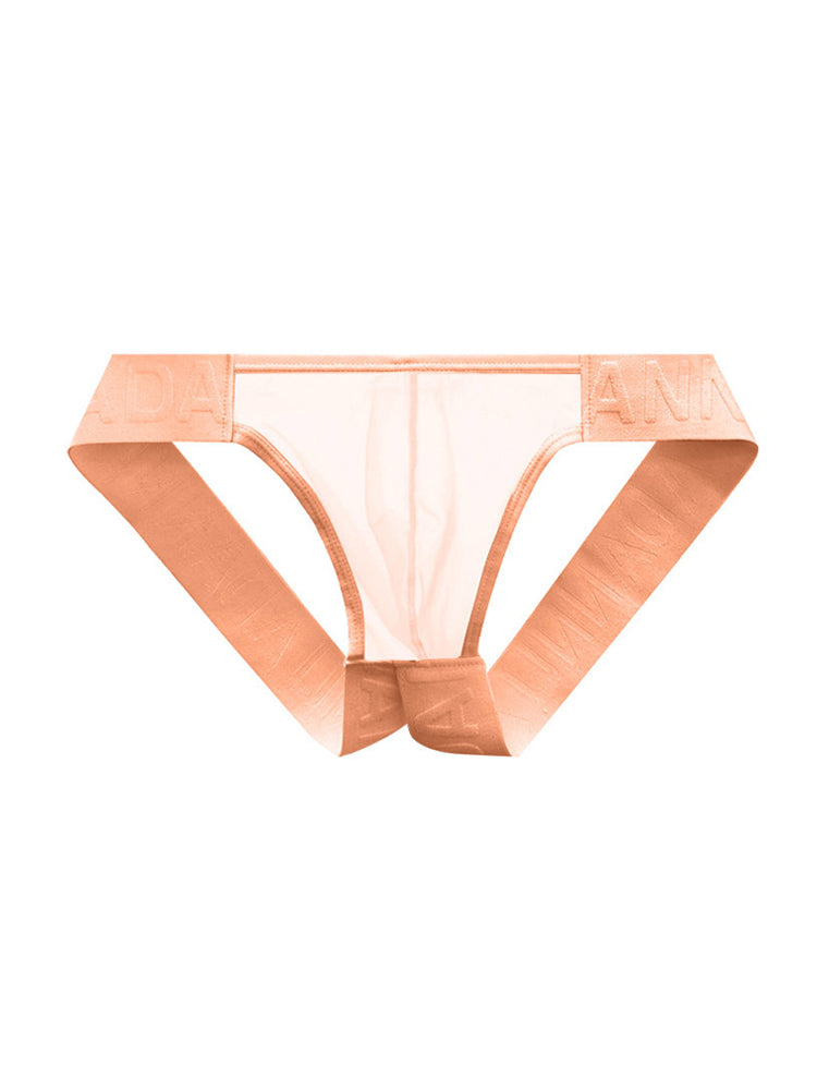 2 Pack Men's No-Waistband Jockstrap with Textured Pattern