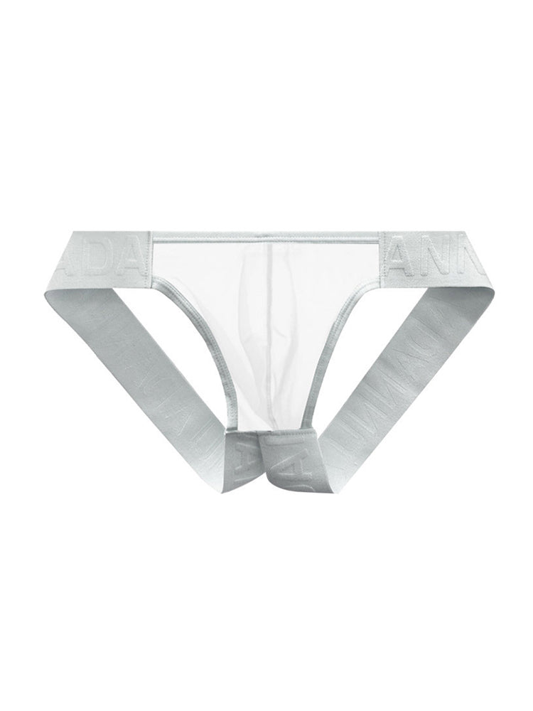 2 Pack Men's No-Waistband Jockstrap with Textured Pattern