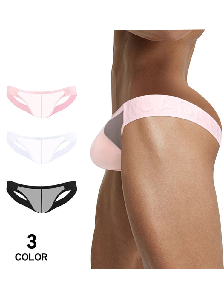 2 Pack Men's No-Waistband Jockstrap with Textured Pattern