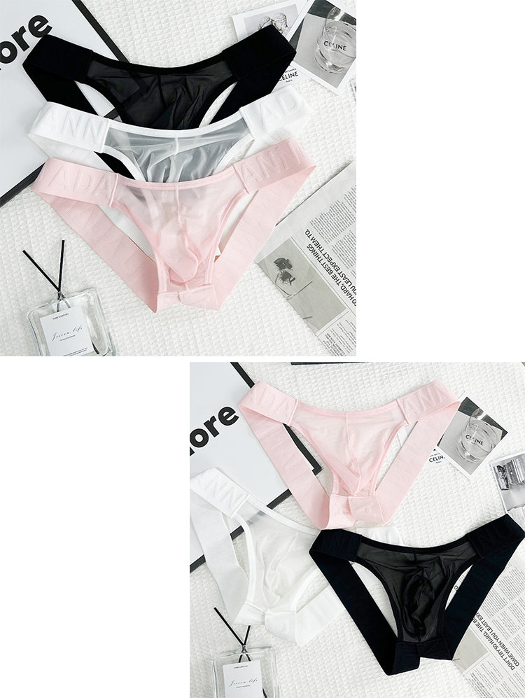 2 Pack Men's No-Waistband Jockstrap with Textured Pattern