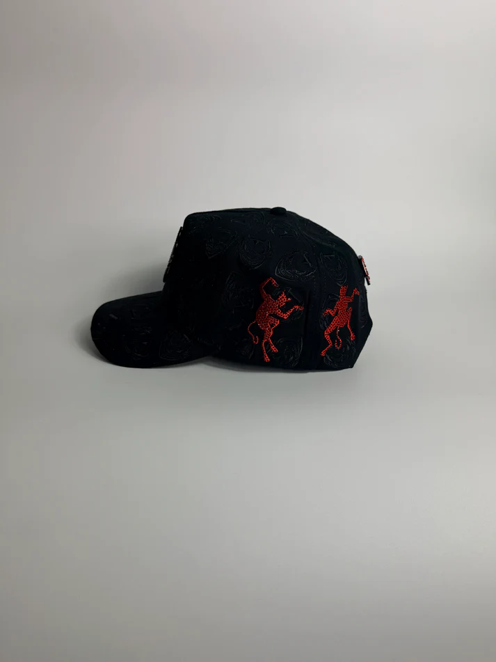 Black Snapback with Suede Brim