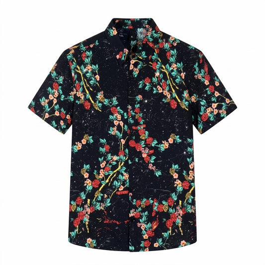 Men's Full-print Floral Short-sleeve T-shirt
