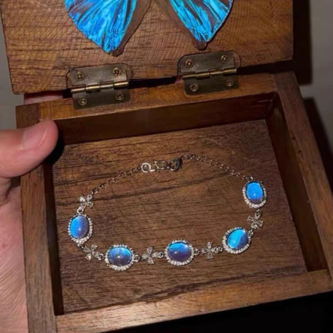 Handcrafted Morpho Butterfly Wing Bracelet
