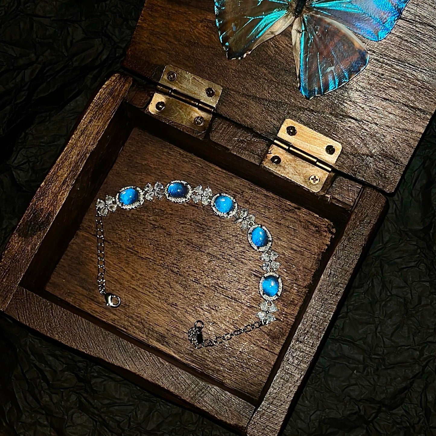 Handcrafted Morpho Butterfly Wing Bracelet