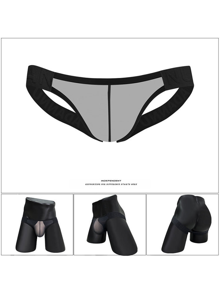 2 Pack Men's No-Waistband Jockstrap with Textured Pattern