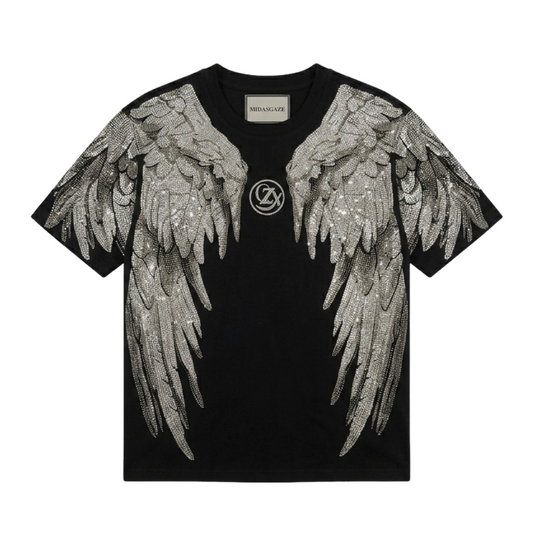 Fashion Crystal-Waterfall Angel Wings T-Shirts