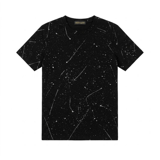 Light Luxury Old Glitter Black T-Shirt