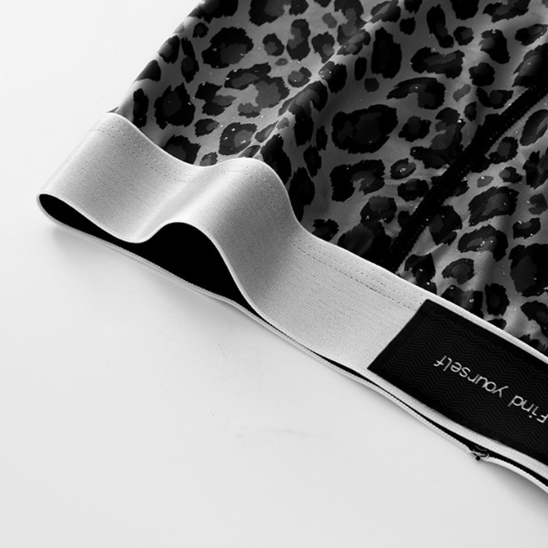 Men's Ice Silk Leopard Print Trunks
