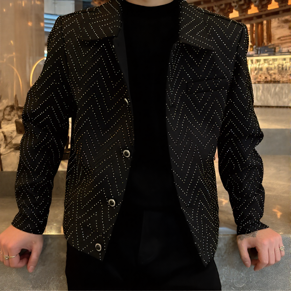 Rhinestone Pattern Suit Jacket