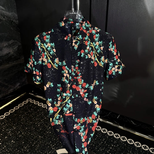Men's Full-print Floral Short-sleeve T-shirt