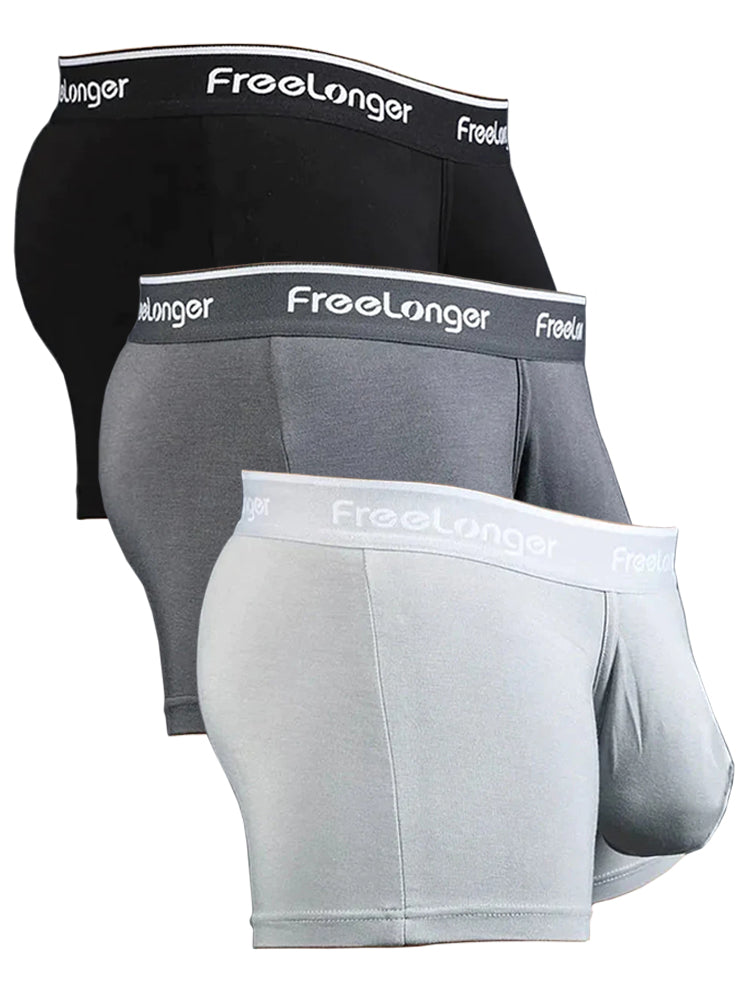 FreeLonger Men's Comfy Separate Support Pouch Trunks