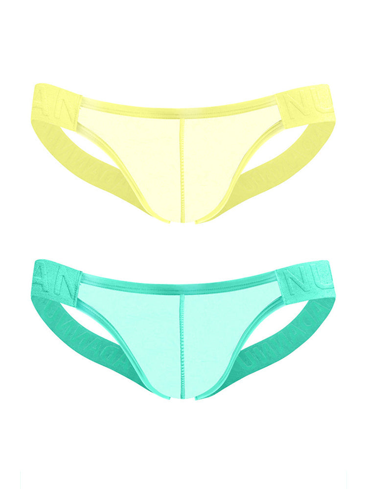 2 Pack Men's No-Waistband Jockstrap with Textured Pattern