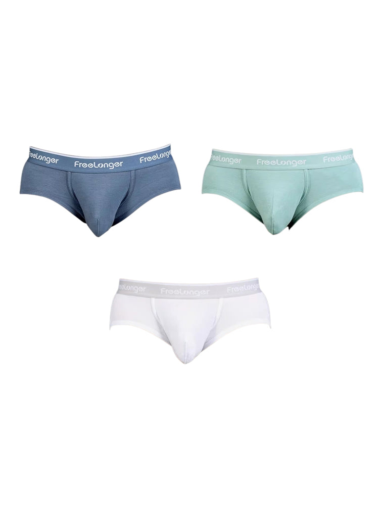 FreeLonger Men's Comfy Separate Support Pouch Briefs