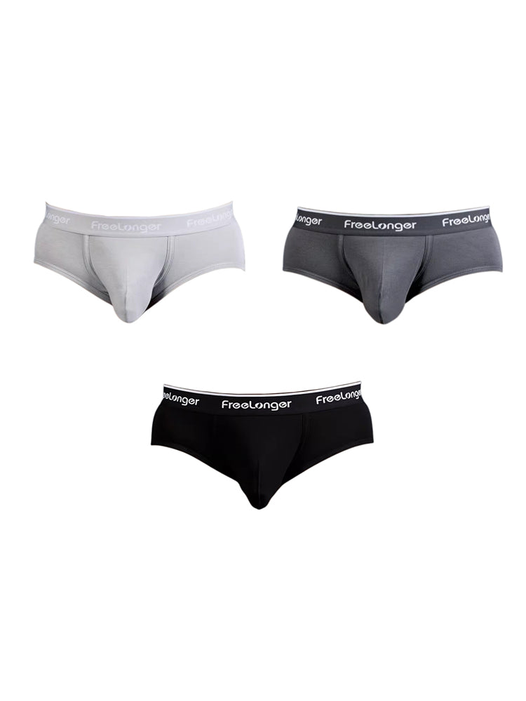 FreeLonger Men's Comfy Separate Support Pouch Briefs
