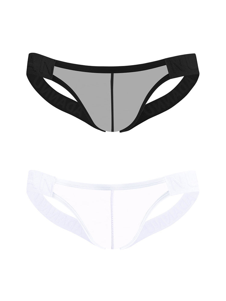 2 Pack Men's No-Waistband Jockstrap with Textured Pattern