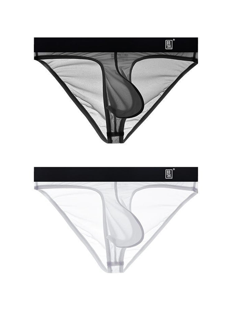 Men's Ultra-Soft Seamless Nylon Briefs Breathable Cooling Fit