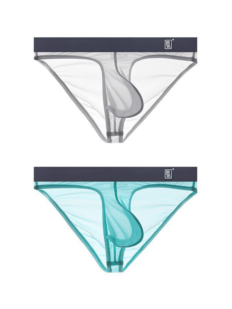 Men's Ultra-Soft Seamless Nylon Briefs Breathable Cooling Fit