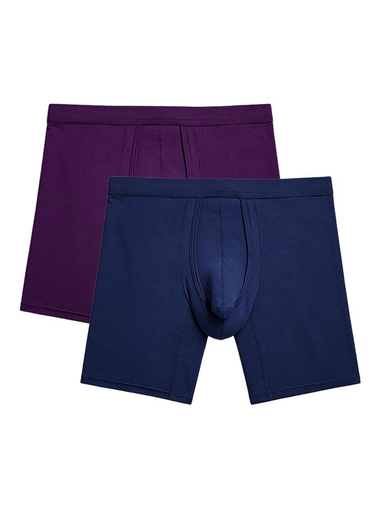 2 Pack Long Boxer Briefs with Separate Pouch