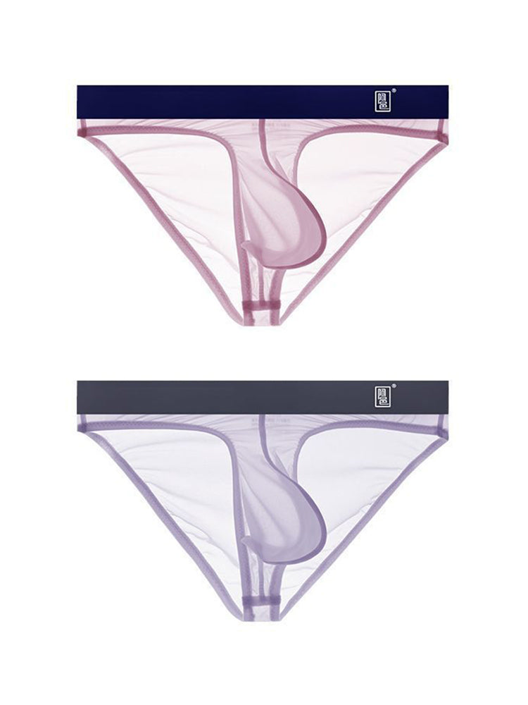 Men's Ultra-Soft Seamless Nylon Briefs Breathable Cooling Fit