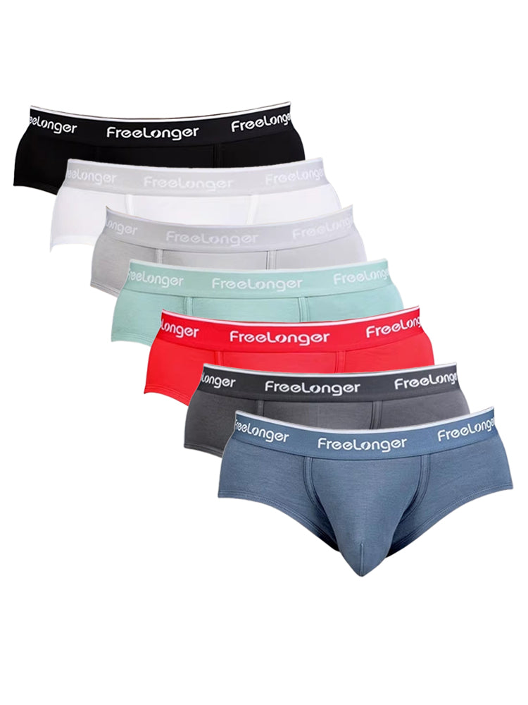 FreeLonger Men's Comfy Separate Support Pouch Briefs