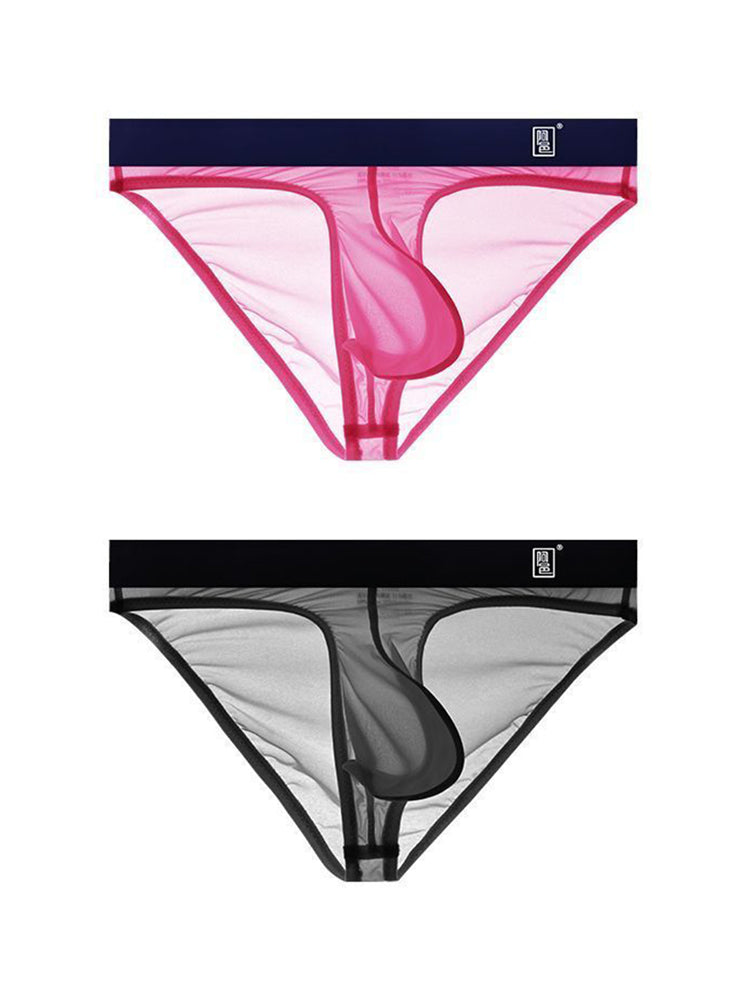 Men's Ultra-Soft Seamless Nylon Briefs Breathable Cooling Fit