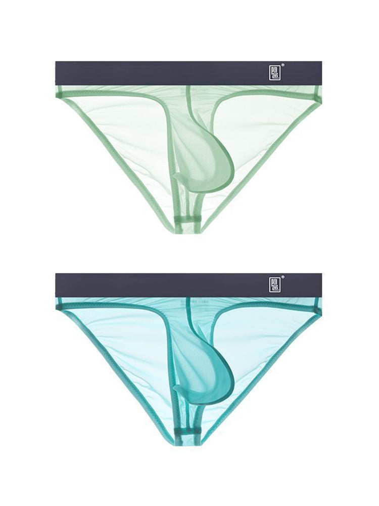 Men's Ultra-Soft Seamless Nylon Briefs Breathable Cooling Fit