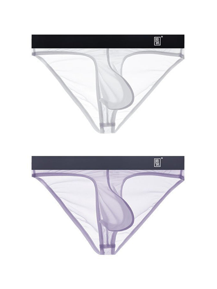 Men's Ultra-Soft Seamless Nylon Briefs Breathable Cooling Fit