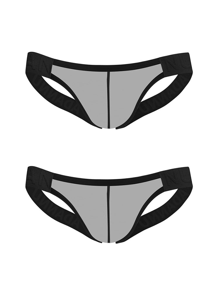 2 Pack Men's No-Waistband Jockstrap with Textured Pattern