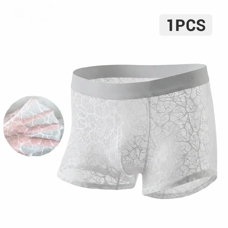 Men's Leopard Print Lace Boxer Briefs