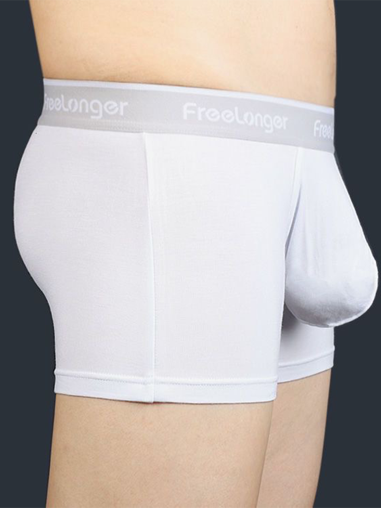 FreeLonger Men's Comfy Separate Support Pouch Trunks