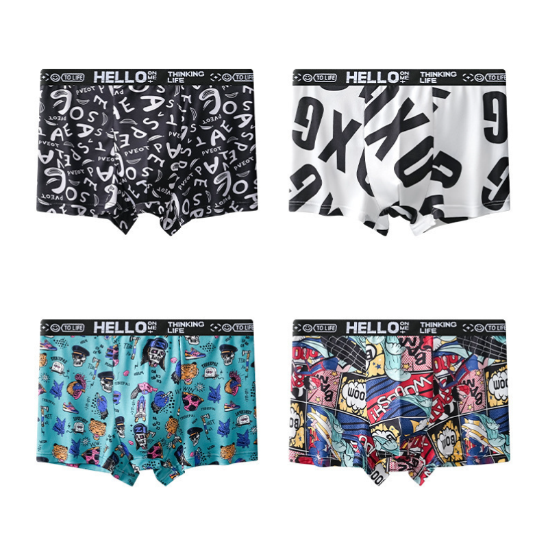 Men's And Women's Fashion Printed Boxer Briefs