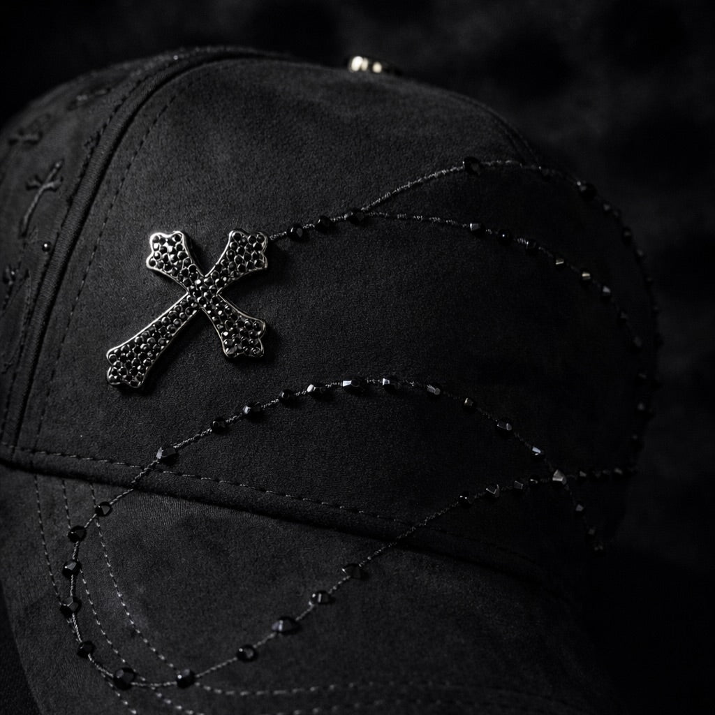 Bible Long Chain Black Cap