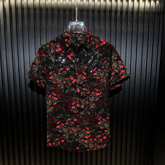 Men's Ice Rose Print Shirt